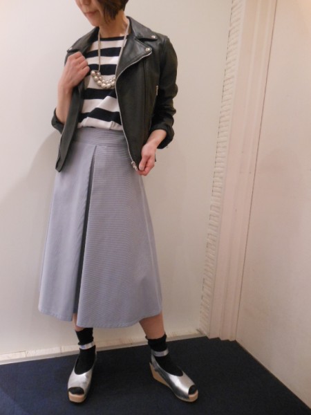 Harriss fukuoka シープレザー コーデ