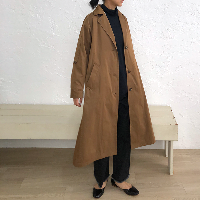 [Harriss] TAILORED COLLAR LONG COAT