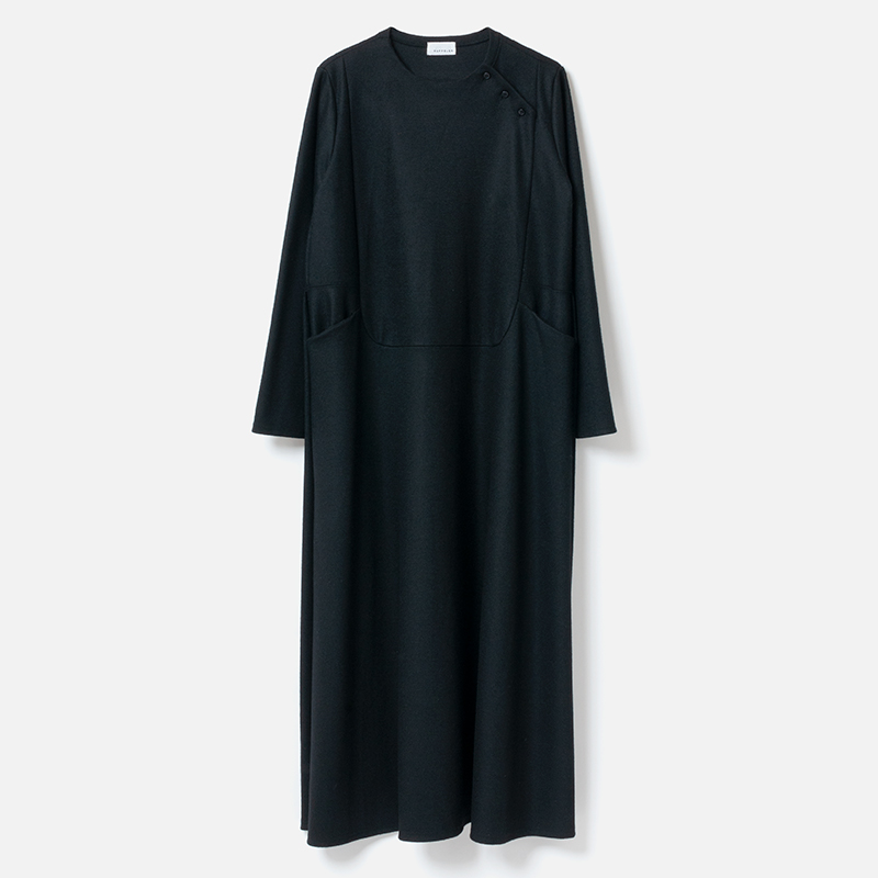[RaPPELER] VOILED WOOL JERSY ONE-PIECE