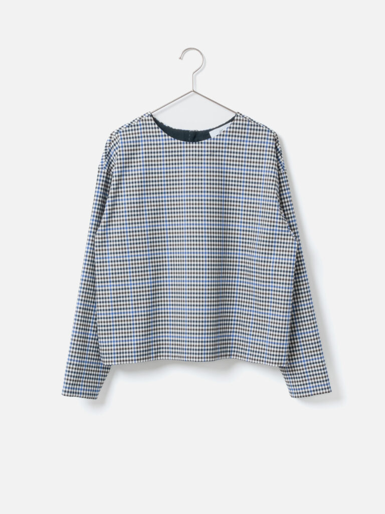 2way collarless blouse / Harriss